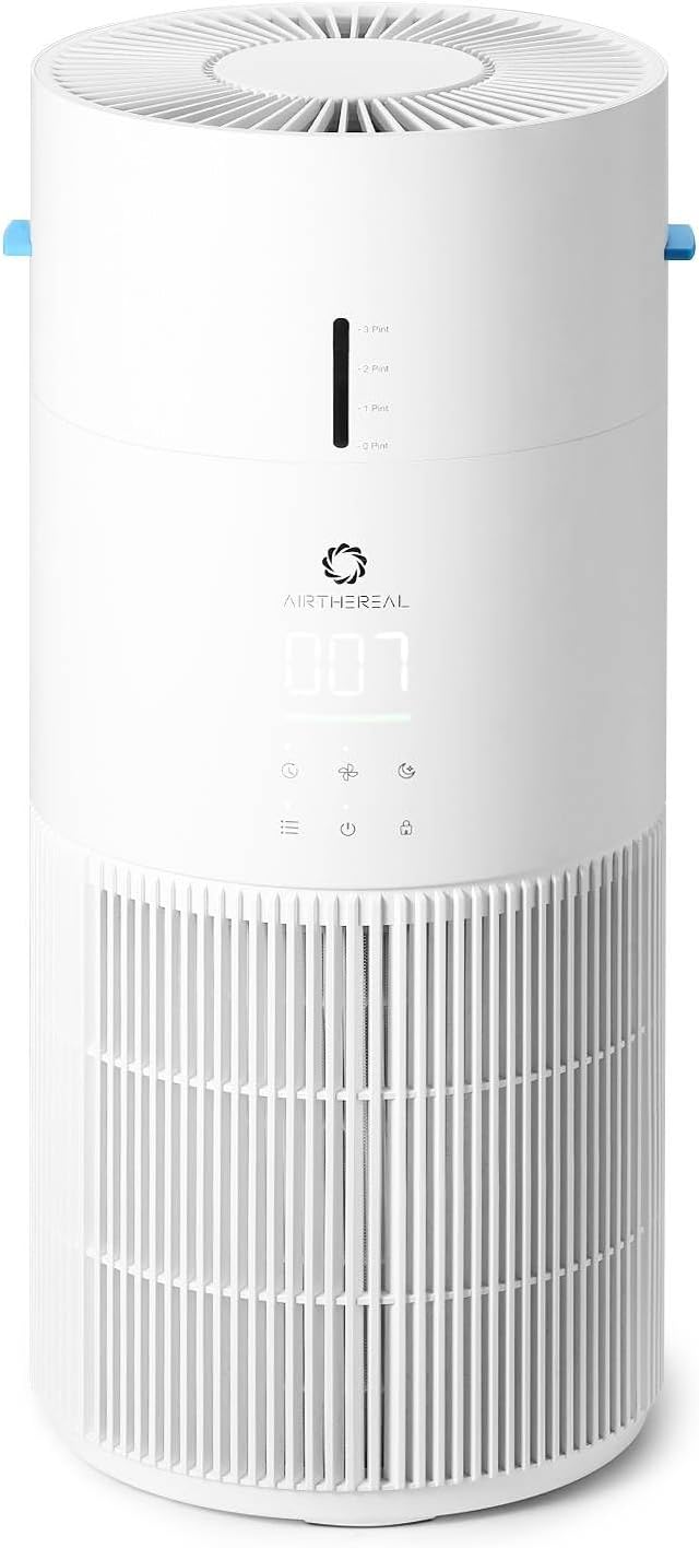 Airthereal 2 in 1 Air Purifier with Humidifier for large room up to 1325 ft², with 3-Stage Filters, Air Quality Monitor and Quiet Sleep Mode, Evaporative Humidifier with Auto Humidity Control, AEH300