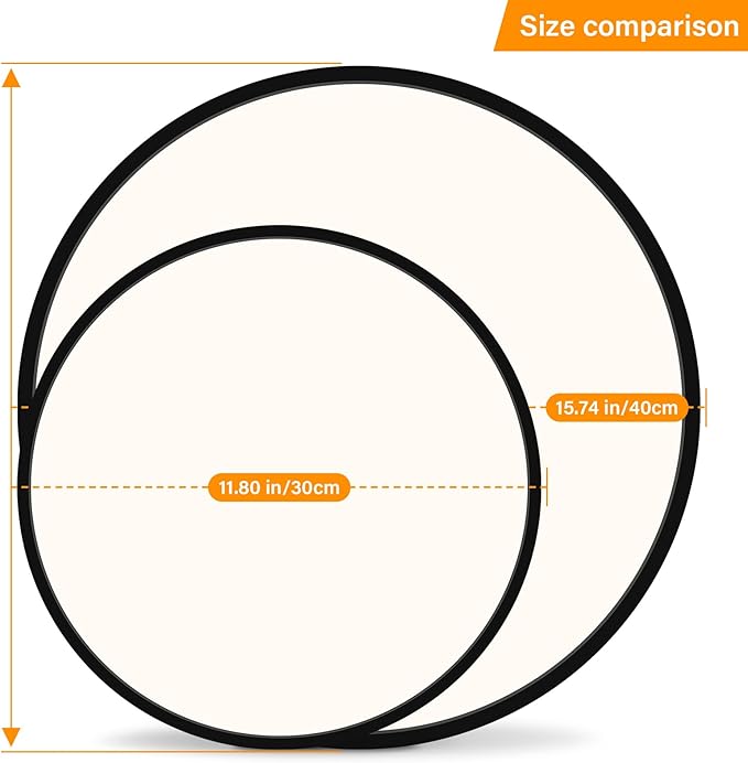 Modern Dimmable LED Close to Ceiling Light Minimalist Wood Oak Flush Mount Ceiling Light Fixture Circle Lighting for Bedroom Living Room Bathroom Laundry Room (Black, 15.7'')