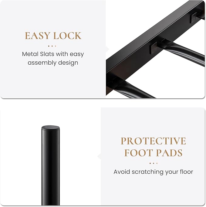 SHA CERLIN 14 Inch Twin Size Metal Bed Frame with Iron-Art Headboard and Footboard,Under Bed Storage Space,Platform Bed with Metal Slats Support,Easy Assembly,Noise Free,No Box Spring Needed,Black