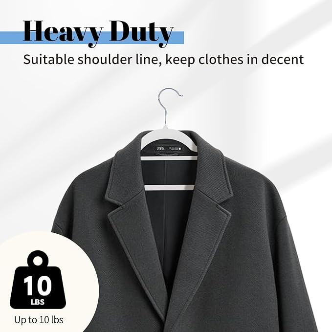 Smartor White Velvet Hangers 60 Pack, Space Saving Clothes Hangers with Tie Bar, Non-Slip Felt Hanger with Shoulder Notches, Heavy Duty Suit Hanger for Coat, Shirt, Pants, Dress