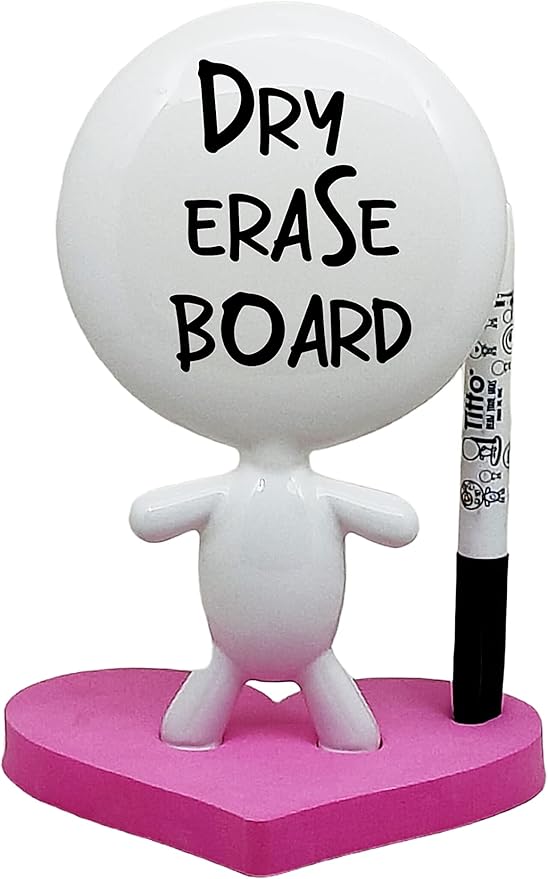 Gift idea - Dry Erase Board - TITTO in Love, Draw Your Ideas - Ideal for Home & Office Decor - Pink Work Home Office (Pink)