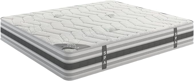 Ottomanson Full 12" Hybrid Mattress - Meditation Antistatic Quilted Cover - Made in USA - Firm Support - Individually Pocketed Coils & CertiPUR-US Foam - Fiberglass-Free - Bed in a Box