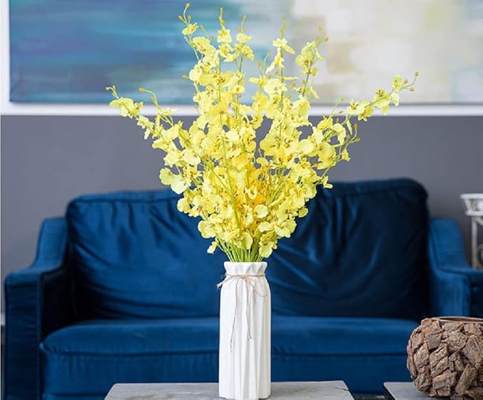 Ceramic White Vase Flower Vase for Home Decor Modern Style 9.5 inch Tall Vase for Table Shelf Home Decor Vase for Fireplace Bedroom Kitchen Living Room Wedding Office Desk Birthday Gifts