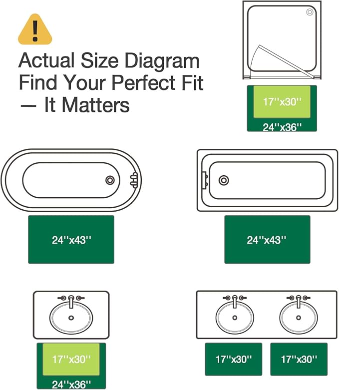 LUMI Bathroom Rugs, Ultra Soft Absorbent Bath Mat for Shower, Non Slip Washable Bath Rugs with Rubber Backing, Microfiber Plush Quick Dry Floor Mat for Bathtub, Floor, Brown, 24x36