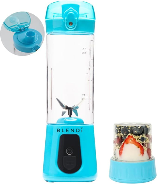 BLENDi Pro+ Portable Blender (New 2025 Model, 17.5oz, Turquoise) – Upgraded 120W Motor, USB-C Rechargeable, Cordless Personal Blender for Smoothies & Shakes – BPA-Free, Self-Cleaning, Travel-Friendly