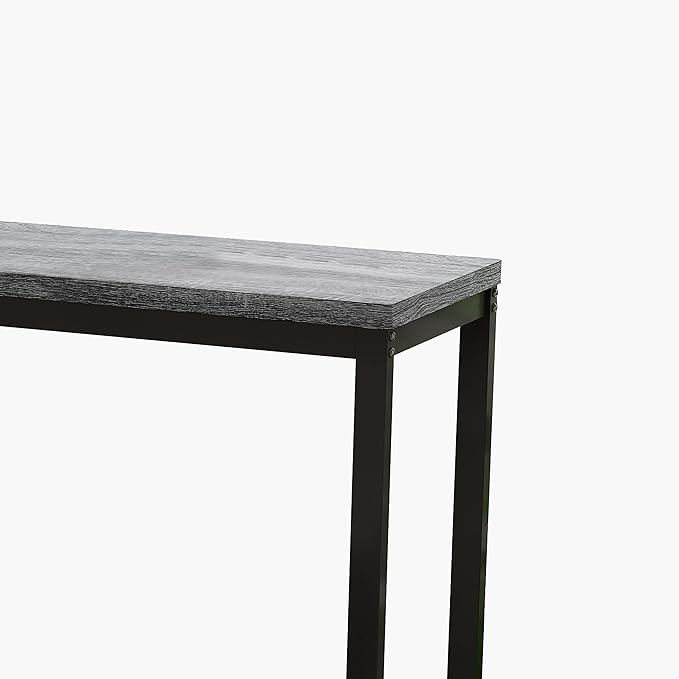 Harper & Bright Designs 4-Piece Dining Table Set, 60.2" L Solid Wood Dining Table with 3 Stools and Metal Frame for Kitchen Dining Room, Antique Grey