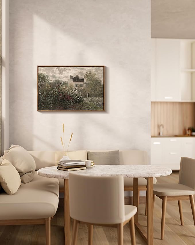 InSimSea Framed Canvas Wall Art, Vintage Decor for Home, Large Landscape Farmhouse Art, Cottagecore Bedroom Kitchen Bathroom Decor, 20"x30"