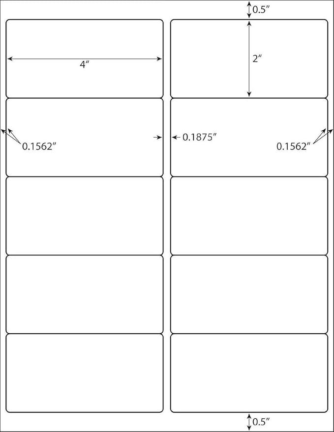 BESTEASY 10-UP Address Labels,/Address Mailing Labels 2000 Sheets Shipping Sticker Labels Compatible Laser/Ink Jet Shipping Labels(20000 Labels)