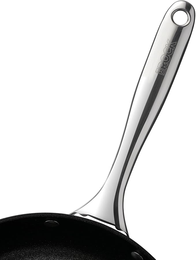 Starfrit The Rock Diamond 10PC Non-Stick Set - Durable Forged Aluminum - Oven Safe - PFOA Free - Easy to Clean - Black