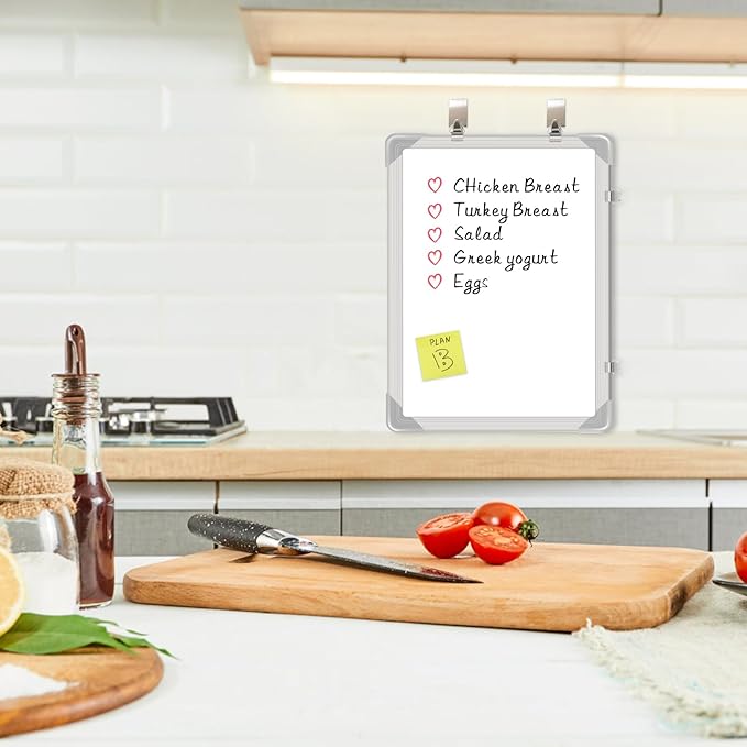 Dry Erase White Board, 20x14Inch (50x35cm) for Wall Whiteboard Aluminum Frame Hung for Kids Draw and Write Teach