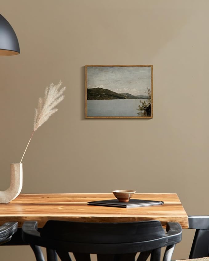 InSimSea Framed Canvas Wall Art Vintage Decor, Home Decor Classical Landscape Paintings Artwork, Vintage Nature Decor, Retro Wall Decoration for Bedroom Living Room Bathroom, 11"x14"