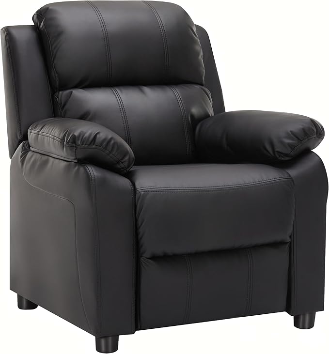 JC Home Macaron Kids Reclining Chair Leather Recliner Sofa Toddler Youth Children Child Ages 2-8