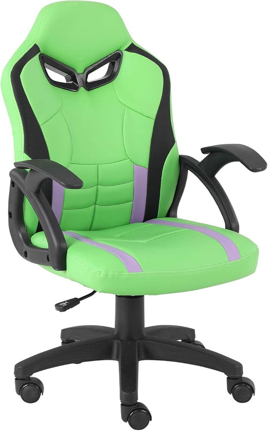 Modern-Depo Gaming Chair for Teenagers Juniors, High Back Ergonomic Swivel Racing Computer Chair, Height Adjustable Racing Gaming Chair, Green