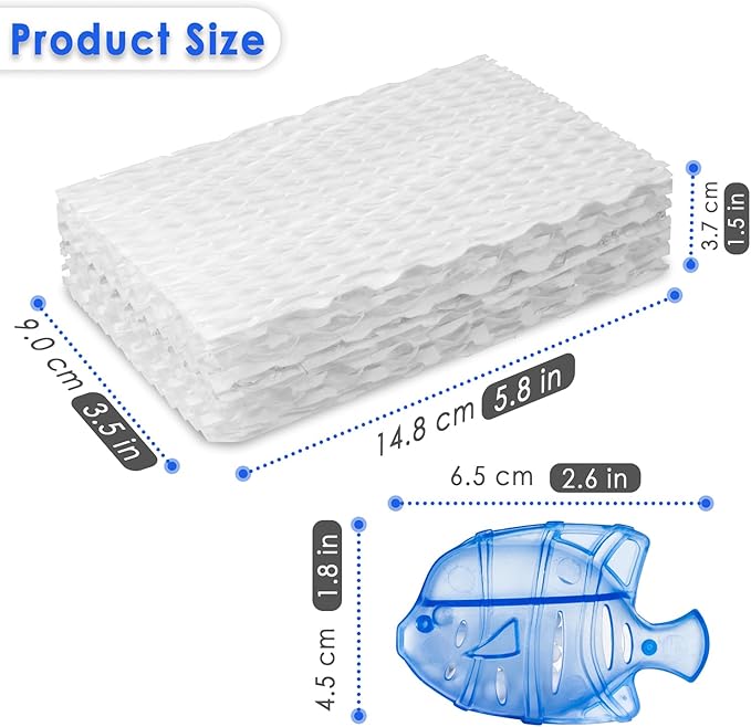 3Pack WF813 Humidifier Filter Replacement for Equate EQ-2119-UL EQWF813, for Relion WF813 RCM-832 RCM-832N, for ProCare PCWF813 PCCM-832N PCCM-840, Include 3Pack Humidifier Cleaning Fish