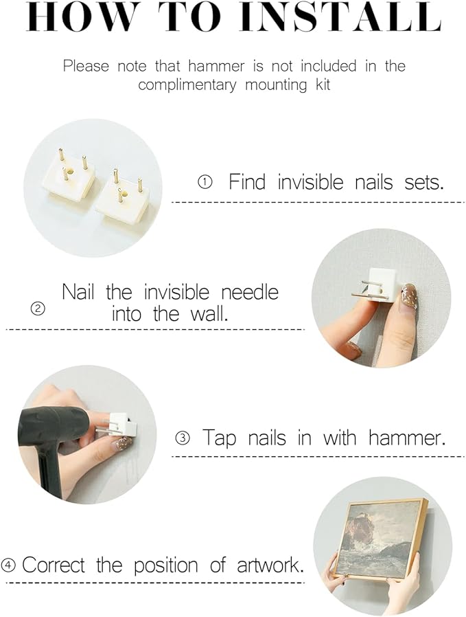 InSimSea Framed Canvas Wall Art, Vintage Outskirts Painting Prints for Farmhouse & Bedroom Decor, Small Bathroom Wall Art, 8"x10"