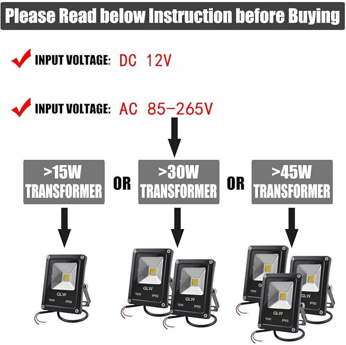 10W LED Landscape Lights 12V Low Voltage Outdoor Spotlights Warm White 3000K IP65 Waterproof with Spike Stand for Garden,Yard,Deck,Step [4 Pack]