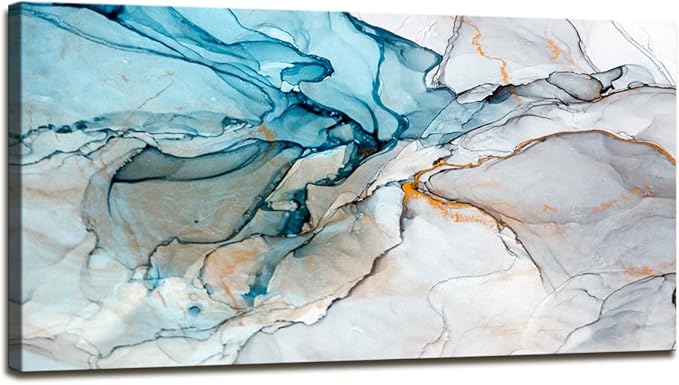 DZL Art A73862 Framed Wall Art Colorful Abstract Painting Background Canvas Wall Art Print Painting for Wall Decor Home Decor