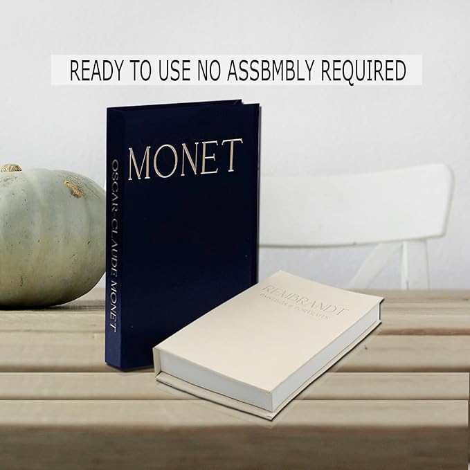 Decorative Books for Home Decor - Coffee Table Books Decor-2Pcs Linen Decorative Boxes, Aesthetic Fake/Faux Book for Modern Home,shelf décor or Mantle Decor,for Jewelry Box and Photo Storage