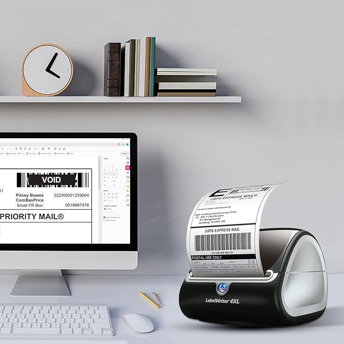 4" x 6" Thermal Shipping Labels, 880 Labels (4 Rolls), Compatible with Dymo LabelWriter 4XL, Water & Grease Resistant, BPA Free