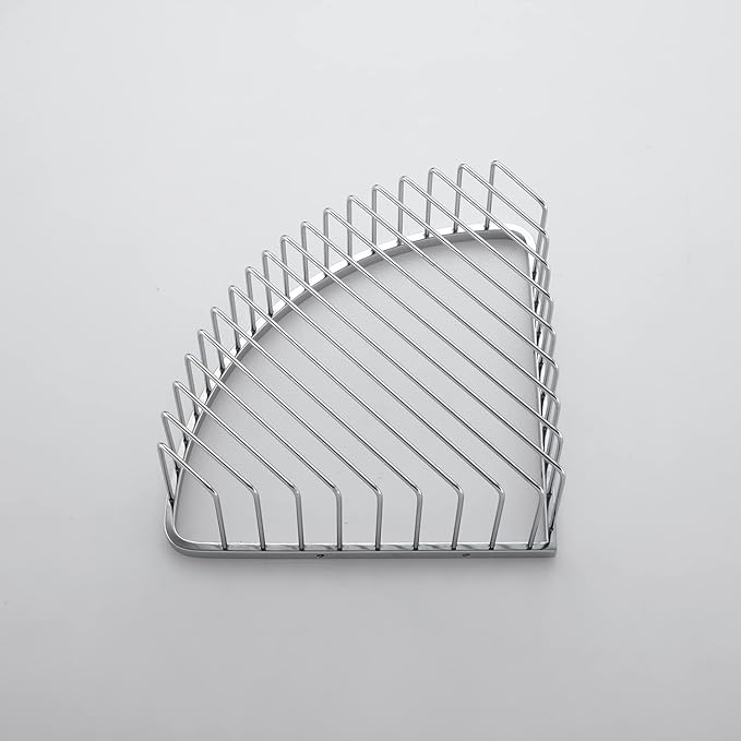 Bathroom Shower Caddy Corner Shelf Basket, Ultra Sturdy Rust-Proof Stainless Steel Shelf Organizer Shampoo Holder, Wall Mounted Storage Rack for Bathroom Kitchen, Polished Chrome