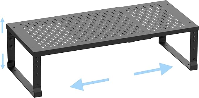 Cabinet Shelf,Expandable Adjustable Stackable Kitchen Organizer,for cabinets, Kitchens, countertops, bathrooms Shelf Organizer(1Pack/Black,Medium)