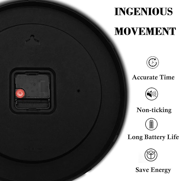 12 Inch Silent Movement Kids Wall Clock, Non Ticking Children Round Wall Clock Battery Operated Space Travel Style Decor Children Clock for Home School Girls Bedroom Living Room (Pink)