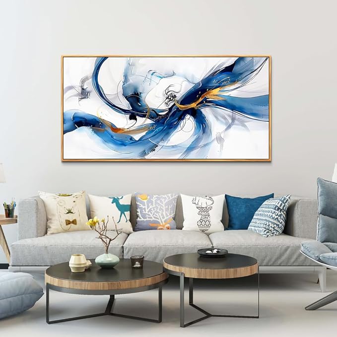 hyidecorart Canvas Prints Wall Art For Living Room Large Wall Decor for Bedroom Abstract Painting Wall Artworks Hang Pictures For Office Decoration Minimalism Decor Posters Wood Framed Hotel Mural