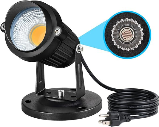 SUNVIE Dusk to Dawn Outdoor Lighting 120V LED Spot Lights Outdoor Landscape Spotlights with Photocell Sensor Waterproof Outdoor Spot Lights for Yard 7W Outdoor Spotlight Flag Light for Garden Tree