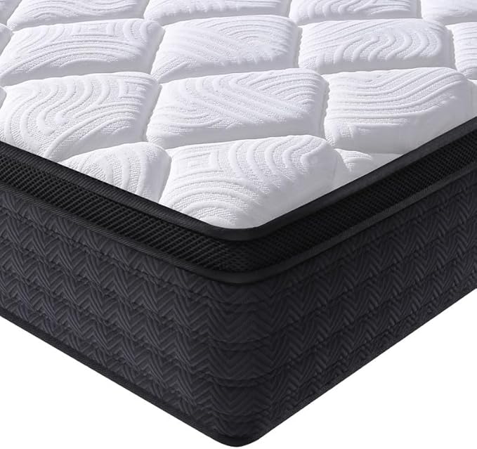 Full Size Mattress, 10 Inch Hybrid Memory Foam Full Mattress in a Box, Medium Firm, Pressure Relief, CertiPUR-US