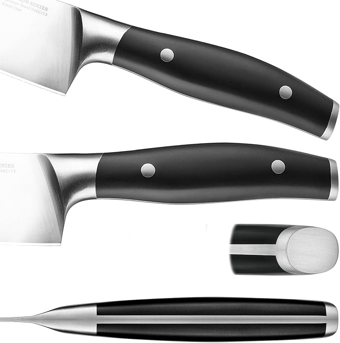 Arcelor 14 Piece Exclusive German Steel Non-Slip Handles Knife Set with Solid Wood Block …