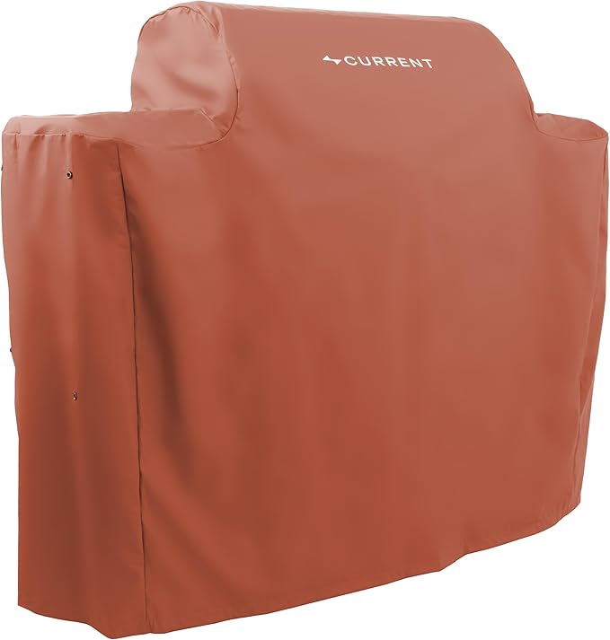 Current® SoftFlex Grill and Griddle Cover, Custom Sized to Fit Both Current Model G Grill & Griddle, Weather Resistant Material, Anti-UV, Lightweight & Flexible, Weatherproof & Durable, Clay