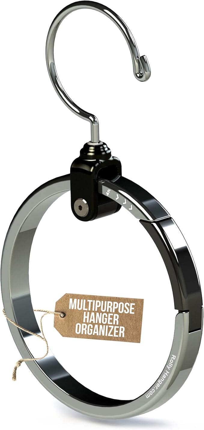 Multipurpose Closet Hangers- Tie and Belt Hanger for Closet- Great Space Saving Belt Organizer for Wardrobe - Ideal for Storing Belts, Ties, Scarfs, Baseball Hats, Purses & More- 2 Pack