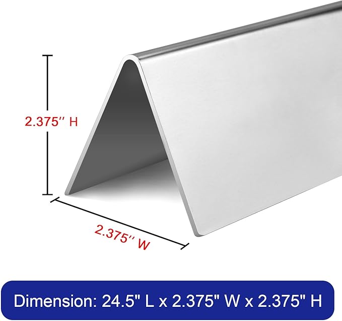GGC 24.5" Flavorizer Bars for Weber 7539 Genesis 300 310 E310 320 Grills with Side-Controls, 5 PCS Stainless Steel Flavor Bars for Weber 7540 (24.5" L x 2.2" W x 2.3" H)