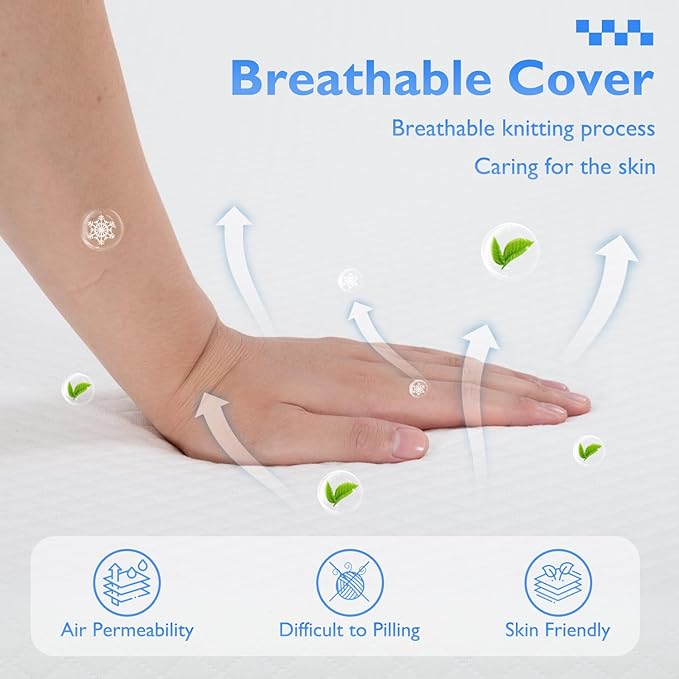 FDW 5 Inch Gel Memory Foam Mattress Medium-Firm Mattress for Pressure Relief & Cooler Sleep Mattress for Kid Adults CertiPUR-US Certified Mattress in a Box,California King