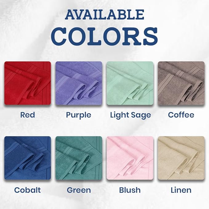 Casa Lino Bath Sheets Set Extra Large - 100% Cotton Extra Large Bath Towels - Highly Absorbent & Quick Dry Oversized Towels for Adults - 60" x 30" - Pack of 2 - (Cobalt Blue)