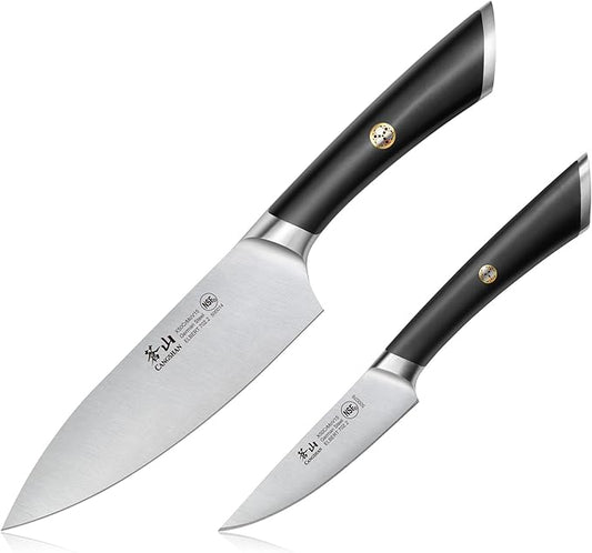 Cangshan ELBERT Series German Steel Forged Starter Knife Sets (Black, 2-Piece)