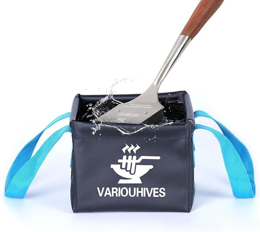 Collapsible Water Bucket for Grill Brush Heads, Durable Dunk Tank for Stainless-Steel Grates and Steam Grills,Ideal Gift for Dads(Bucket Only, No Brush Included)