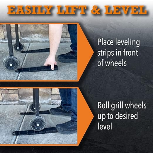 Gator Tail - Leveling Shims for Grill - Plastic Wedges for Smokers, BBQs and Griddles - Cabinet Leveling Blocks- Hard Leveling Wedge - 2 Pack
