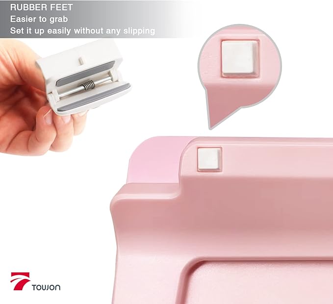 Pink Mini Desktop Pure Glass Whiteboard, Small Slope Slick Desk Whiteboard Glass, Desk White Board, Desktop White Board Dry Erase, Stenography Artifact for Office Home Schooling Décor, 8x6 Inches