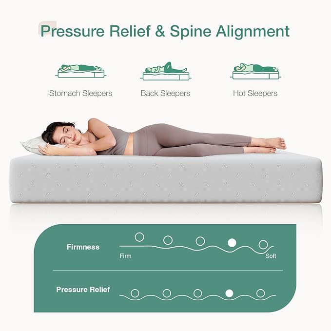 Novilla Queen Mattress, 12 Inch Queen Memory Foam Mattress for Pressure Relief & Comfort Sleep, Removable Washable Cover,CertiPUR-US Certified, Plush