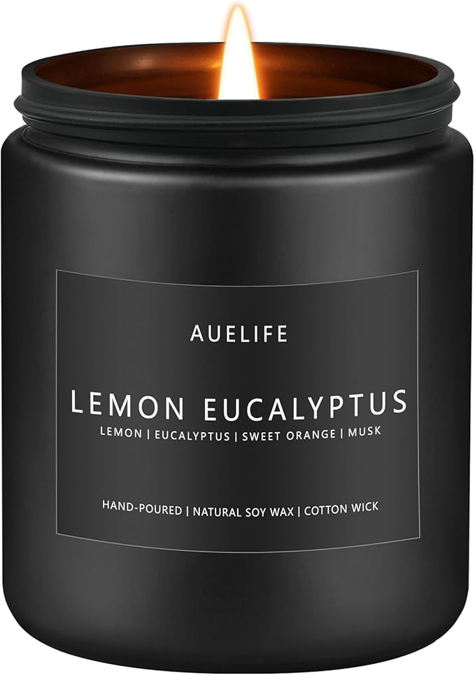 Lemon Eucalyptus Candle | Scented Candle for Home, Aromatherapy Candles - Soy Candles for Home Scented, Gift for Women Men, Home Fragrance Decoration -7oz