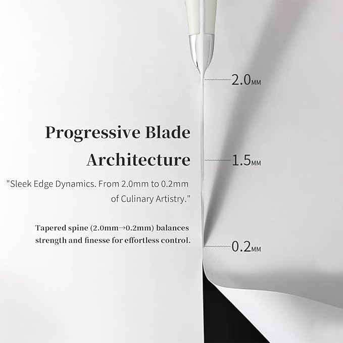 5 inch Paring Knife, German 1.4116 Stainless Steel Fruit Vegetable Peeling Knives, Ivory White Handle, Razor Sharp Small Kitchen Knife with Gift Box