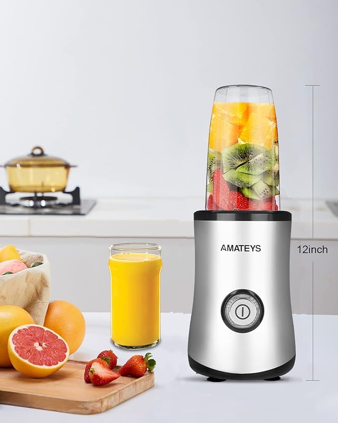 Personal Blender with Button,350W Professional Kitchen Blender for Smoothies and Shakes,Portable Smoothie Maker Mixer,Easy Cleaning&Operation,Suitable for Carrying or Storage