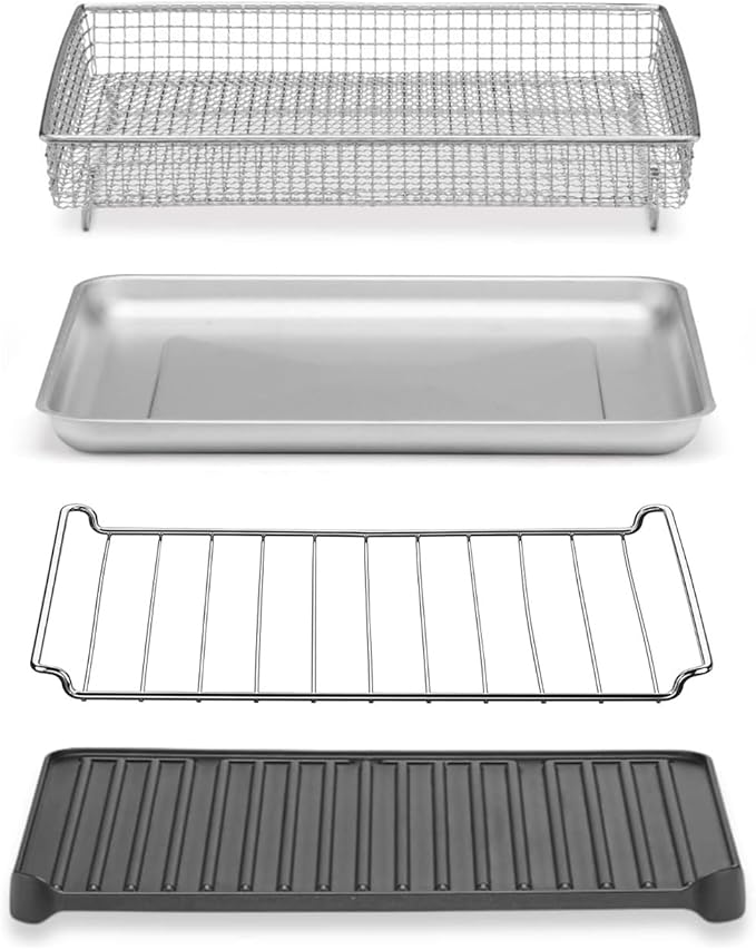 Cuisinart Air Fryer + Convection Toaster Oven, 8-1 Oven with Bake, Grill, Broil & Warm Options, Stainless Steel, TOA-70 (Navy Blue)