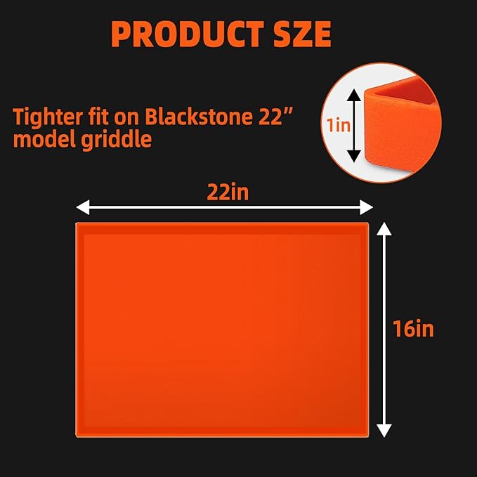 Blackstone Grill Mat 22 inch,Silicone Protective Cover for Blackstone Griddle, Silicone Grill Rubber Mat, Protect Griddle from Rodents, Insects, Debris, and Rust