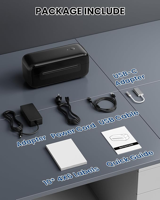 Phomemo Bluetooth Thermal Label Printer - 4x6 Shipping Label Printers for Small Business, Packages, Office, Organization - Thermal Printer Compatible with Amazon, Ebay, Shopify, Etsy, USPS, Fedex, DHL