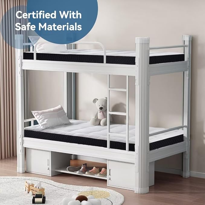 5 inch Twin Size Memory Foam Mattress in a Box – Cooling Gel‑Infused Foam, Pressure‑Relief Comfort, Fiberglass-Free, CertiPUR‑US® Certified