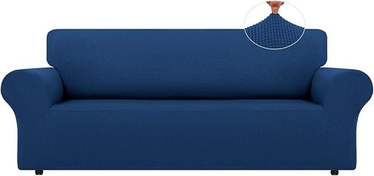 LURKA Stretch Oversized Sofa Slipcovers 1 Piece Couch Covers for 3 Cushion Couch Sofa Furniture Protector Full Sofa Covers with Elastic Bottom for Kids and Pet (X-Large,Royal Blue)