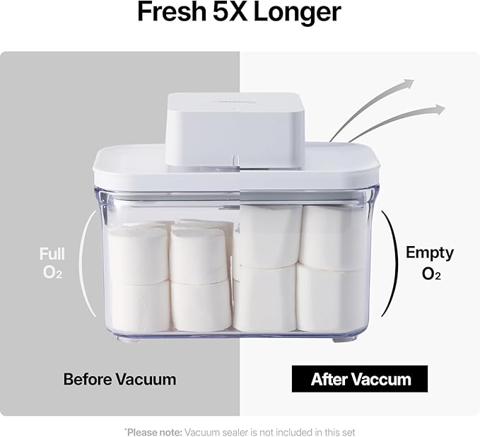Premium Airtight Food Storage Containers, 2PC-SET(0.53qt), Smart One-Click Seal Lid, Patented Double Silicone Lining, 100% Leak Proof, BPA-FREE, Dishwasher, Freezer & Microwave Safe