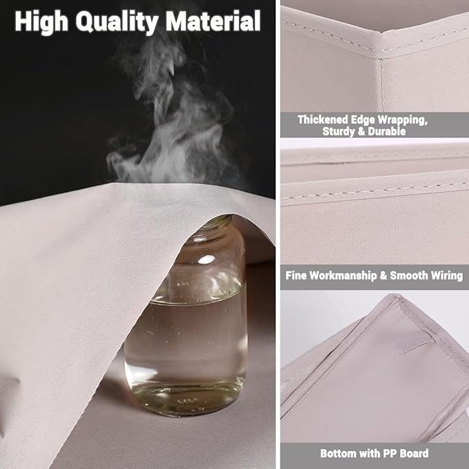 MURRI&MURRDI Mini Foldable Clothes Drawer Organizer 6 Pcs, Small Fabric Storage Organizer for Nursery, Sock, Underwear, Bra, Belt, Tie, Scarves, Gray